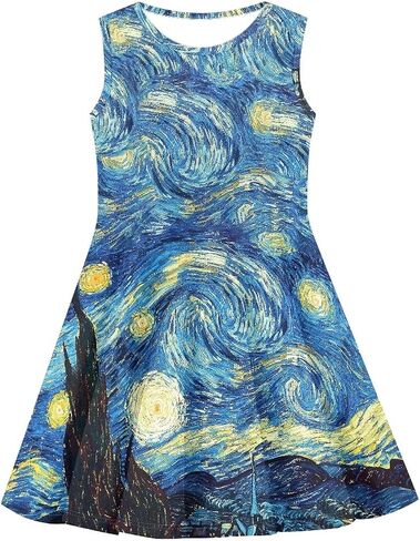 YEXIATODO Dress for Girls Beautiful Girl's Loose Casual Holiday Midi Dress in Saudi Arabia