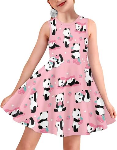 YEXIATODO Dress for Girls Beautiful Girl's Loose Casual Holiday Midi Dress in Saudi Arabia