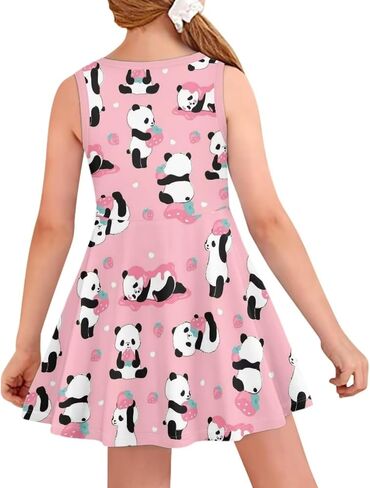 YEXIATODO Dress for Girls Beautiful Girl's Loose Casual Holiday Midi Dress in Saudi Arabia