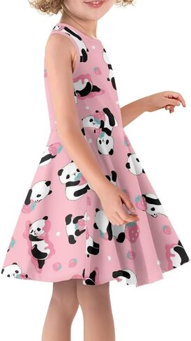 YEXIATODO Dress for Girls Beautiful Girl's Loose Casual Holiday Midi Dress in Saudi Arabia