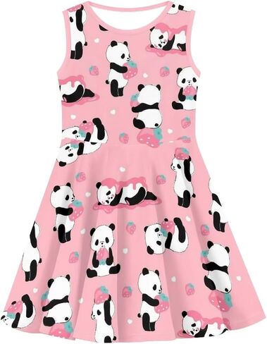 YEXIATODO Dress for Girls Beautiful Girl's Loose Casual Holiday Midi Dress in Saudi Arabia