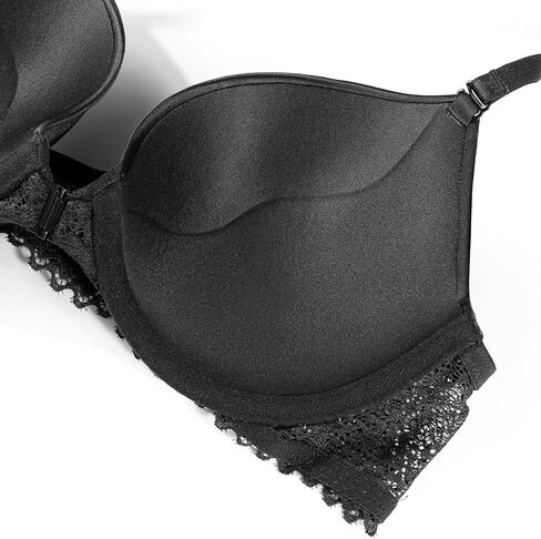 DotVol Women's Front Closure Push Up Convertible Bohemian Back Underwire Everyday Bra in Saudi Arabia