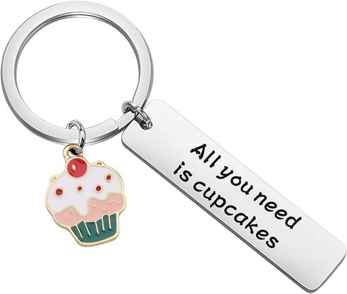 TGBJE Cupcake Lover Gift Cake Baker's Gift Dessert Lover Gift Bakery Gift Baking Gift Chef Gift Cooking Gift (cupcakes keychain) in Saudi Arabia