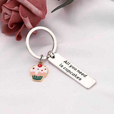 TGBJE Cupcake Lover Gift Cake Baker's Gift Dessert Lover Gift Bakery Gift Baking Gift Chef Gift Cooking Gift (cupcakes keychain) in Saudi Arabia