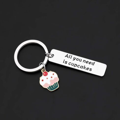 TGBJE Cupcake Lover Gift Cake Baker's Gift Dessert Lover Gift Bakery Gift Baking Gift Chef Gift Cooking Gift (cupcakes keychain) in Saudi Arabia