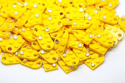 Brick Heart Lego Necklace with Swarovski Crystal - Friendship Necklace for Him or Her, 2 Bricks and 2 Silver Ball Beads Necklaces - Romantic Present for BFF and Couples - By TANTANBRICKS4U (Purple) in Saudi Arabia