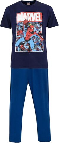 Marvel Mens' Spiderman Pajamas Size X-Large Blue in Saudi Arabia