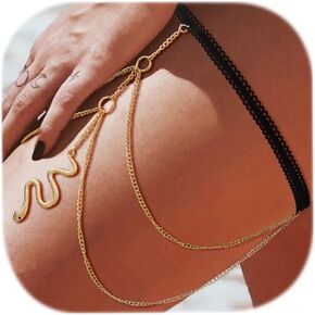 Snake Leg Chain for Women Girls, Sexy Serpent Charm Thigh Garter, Summer Bikini Skirt Beach Party in Kuwait
