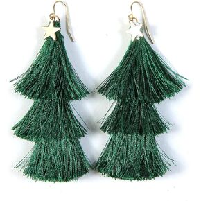Tipsy Elves Women's Cute and Colorful Christmas Beaded Earrings for Holiday Parties in Saudi Arabia