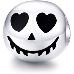 Antique 925 Sterling Silver Skull Beads Eye Bead fit Halloween Pandora Charms Bracelet & Necklace in Kuwait