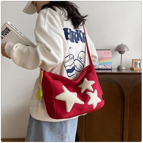 Star Tote Hobo Bag Women Handbag Large Capacity Tote Shoulder Bag Casual Crossbody Bag Gift for Women in Saudi Arabia