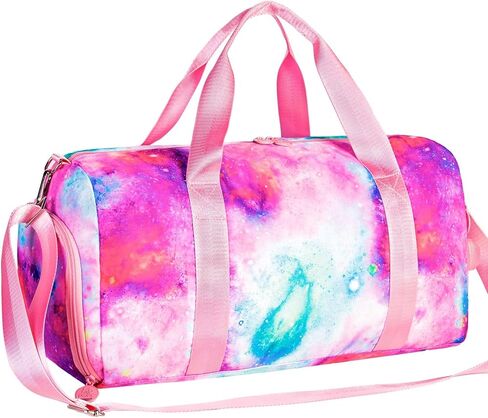 Duffle Bag for Boys, Travel Tote Bag with Shoe Compartments for Kids, Water Resistant Sleepover Dance Bag for Teens, Dinosaur Weekender Sports Gym Carry on Bag in Saudi Arabia