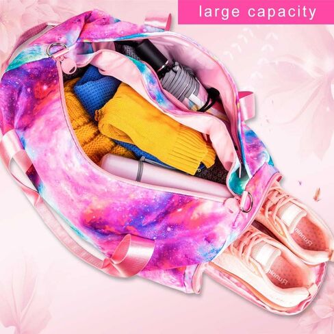 Duffle Bag for Boys, Travel Tote Bag with Shoe Compartments for Kids, Water Resistant Sleepover Dance Bag for Teens, Dinosaur Weekender Sports Gym Carry on Bag in Saudi Arabia