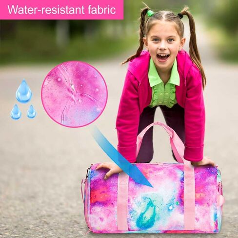 Duffle Bag for Boys, Travel Tote Bag with Shoe Compartments for Kids, Water Resistant Sleepover Dance Bag for Teens, Dinosaur Weekender Sports Gym Carry on Bag in Saudi Arabia