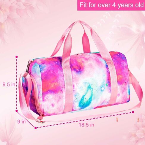 Duffle Bag for Boys, Travel Tote Bag with Shoe Compartments for Kids, Water Resistant Sleepover Dance Bag for Teens, Dinosaur Weekender Sports Gym Carry on Bag in Saudi Arabia