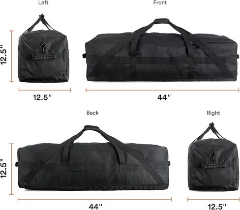 Fitdom 106L 45" Heavy Duty Extra Large Duffle Bag with Upgrade Zipper, Durable & Water Resistant. Perfect as Camping Bag Travel Storage Bag Tent Storage Bag Sports Equipment Bag For Coaches & More in Saudi Arabia
