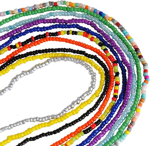 Waist Beads Body Chain for Women Colorful Stretchy African Belly Bead Body Jewelry in Saudi Arabia