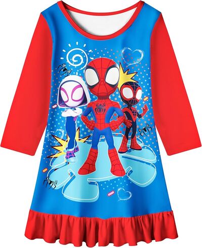 فستان تنكري رائع للفتيات من NOTLY فستان تنكري لبطل الرسوم المتحركة للأطفال الصغار ملابس لعب للأطفال الصغار ملابس للحفلات in Kuwait