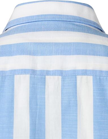 PARKLEES Men's Summer Casual Cotton Linen Striped Shirt Button Down Short Sleeve Shirts in Saudi Arabia