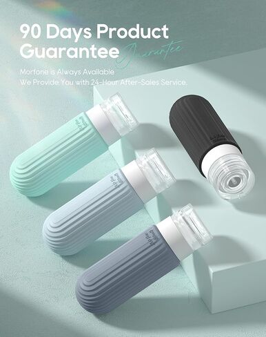 Morfone Travel Bottles for Toiletries, 4 Pack 3oz Travel Size Containers, Tsa Approved BPA Free Leak Proof Squeezable Silicone Bottle Travel Essentials Kits with Toiletry Bag for Shampoo Conditioner in Kuwait