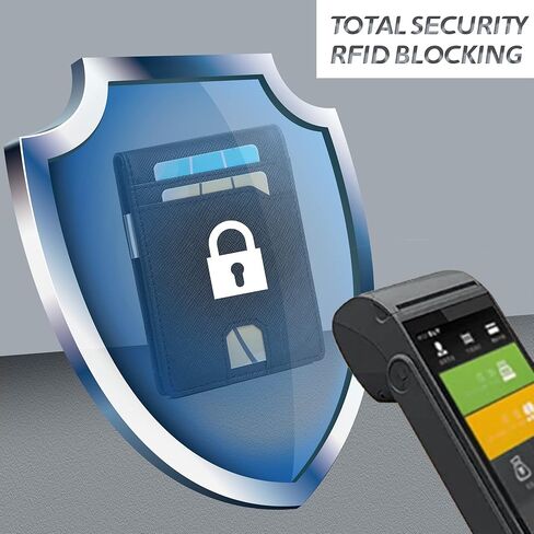 LURLEEZ محفظة نقود للرجال، محفظة رفيعة للرجال، محافظ للرجال رفيعة، محافظ للرجال، محافظ نقود للرجال، محفظة Rfid، محافظ للجيب الأمامي للرجال، محفظة للرجال (أسود وبرتقالي) in Kuwait