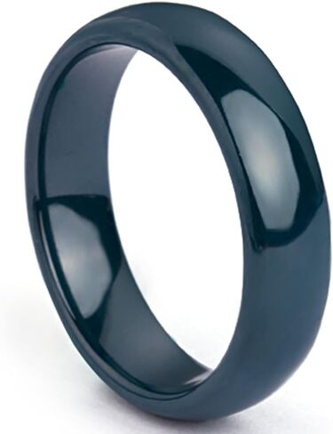 Jude Jewelers 8mm Width High Polished Classic Simple Plain Dome Style Ceramic Wedding Band Ring in Saudi Arabia
