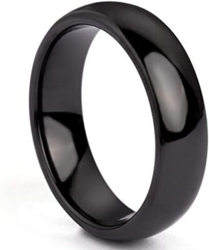 Jude Jewelers 8mm Width High Polished Classic Simple Plain Dome Style Ceramic Wedding Band Ring in Saudi Arabia