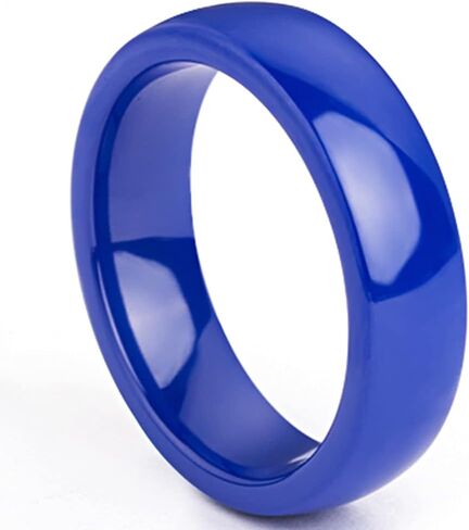 Jude Jewelers 8mm Width High Polished Classic Simple Plain Dome Style Ceramic Wedding Band Ring in Saudi Arabia