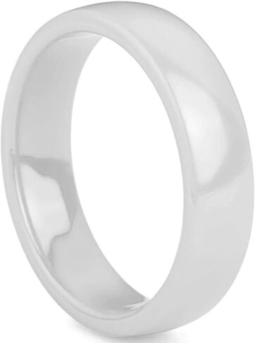 Jude Jewelers 8mm Width High Polished Classic Simple Plain Dome Style Ceramic Wedding Band Ring in Saudi Arabia