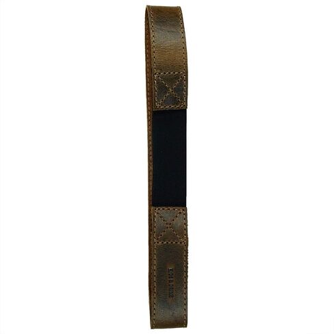 Hide & Drink, Unisex Simple Headband, Boho Fashion, Elastic Headwrap, Full Grain Leather, Handmade, Bourbon Brown in Saudi Arabia