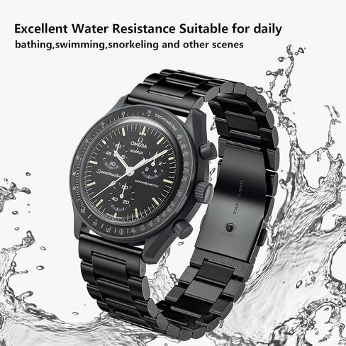 Bands for Moonswatch Watch,Metal Strap Compatible with Omega X Swatch Moonswatch Speedmaster Etc 20mm Watch,Quickly Release Swatch Omega Moonswatch Stainless Replacement Band in Saudi Arabia