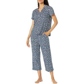 Karen Neuburger Women's Short Sleeve Girlfriend Capri Pj Set