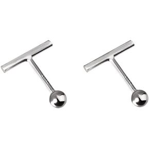 18G Bar Earrings 925 Sterling Silver Tiny Stud Cartilage Earring for Women Girls Minimalist Small Short Bars 3mm Balls Tragus Post Barbell Screw Back Hypoallergenic Piercing Ear Jewelry in Kuwait