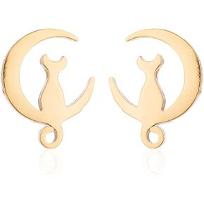ONLYJUMP Tiny Stainless Steel Chihuahua Earrings for Women Girls Cute 18k Gold Silver Plated Pet Dog Puppy Fox Shaped Animal Post Stud Earrings Love My Pet Hypoallergenic Jewelry in Saudi Arabia