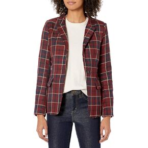 dollhouse Women's Fitted Blazer, Red Check, X-Large in Saudi Arabia