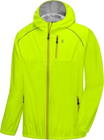 Little Donkey Andy Men's Cycling Stretch Rain Jacket with Hood, Windproof and Waterproof, Ultralight Windbreaker,Packable in Saudi Arabia