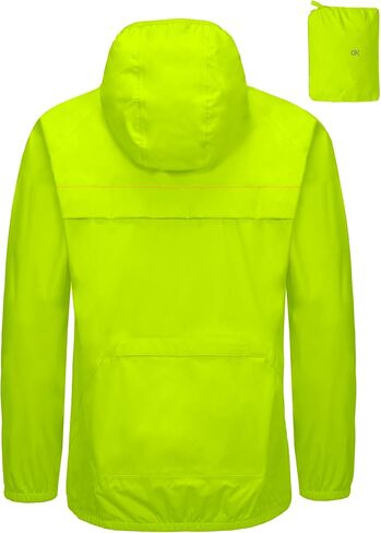 Little Donkey Andy Men's Cycling Stretch Rain Jacket with Hood, Windproof and Waterproof, Ultralight Windbreaker,Packable in Saudi Arabia