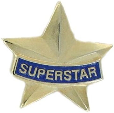SHOP AWARDS AND GIFTS Superstar Lapel Pins for Student Appreciation Employee Recognition Award School Teacher Reward Supplies, Bulk Pack of 12, Poly Bagged, 3/4 Inch in Saudi Arabia