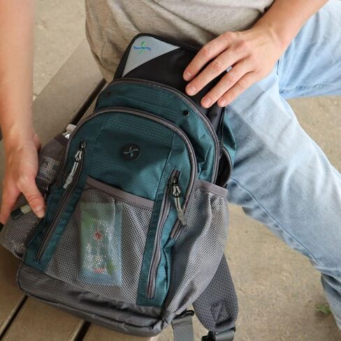 شوغر ميديكال - حقيبة ظهر معزولة للسفر لمرضى السكري - جيوب متعددة معزولة بالكامل، حقيبة ظهر مع حلقات مرنة للإمدادات الطبية لمرضى السكري والأدوية واختبار الجلوكوز والجلوكاجون (رمادي ضبابي) in Kuwait