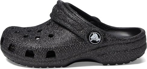 Crocs Classic Glitter Clog (Toddler) Black Glitter 5 Toddler M in Saudi Arabia