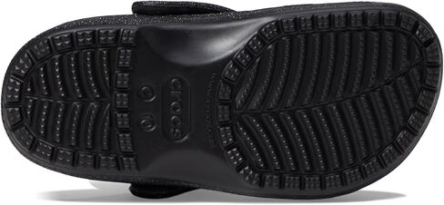 Crocs Classic Glitter Clog (Toddler) Black Glitter 5 Toddler M in Saudi Arabia