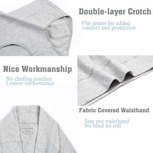 ملابس داخلية نسائية من القطن عالية الخصر من COSOMALL، سراويل داخلية كاملة ناعمة للسيدات، عبوات متعددة in Kuwait