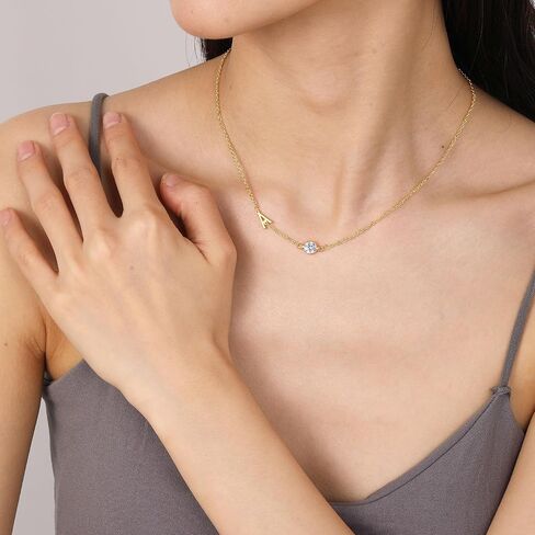 Easter Basket Stuffers, Mothers Day Gifts for Mom Daughter Birthstone Rings for Women Birthday Gifts for Teen Initial Necklace Initial A-Z Birthstone Necklace Mom Birthday Gifts Christmas Anniversary Jewelry in Kuwait