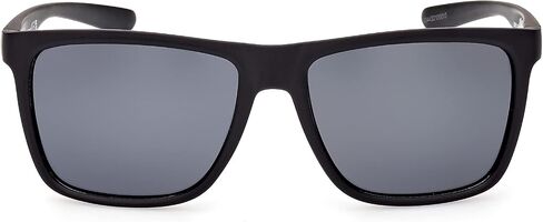 BMW Men's Injected Sun Glasses Polarized Rectangular Sunglasses, Matte Black, 57 in Saudi Arabia