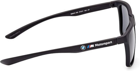 BMW Men's Injected Sun Glasses Polarized Rectangular Sunglasses, Matte Black, 57 in Saudi Arabia