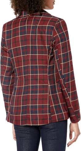 dollhouse Women's Fitted Blazer, Red Check, X-Large in Saudi Arabia
