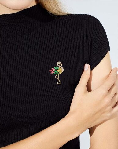 Rhinestone Flamingo Brooch Pin for Women Girls Fashion Crystal Delicate Animal Brooch Lapel Pins Elegant Dress Accessories Jewelry Gift Corsage for Hat Bag Suit Tie Wedding Christmas Birthday in Saudi Arabia