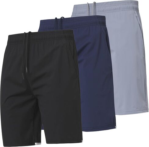 Ultra Performance 3 Pack Super Stretch Workout Gym Shorts for Men, Mens Running Shorts 7 Inch Inseam in Saudi Arabia
