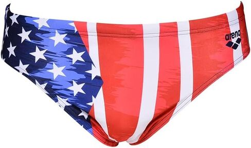 ARENA Men's USA Red, White and Blue 3-inch Brief Athletic Training Swimsuit in Saudi Arabia