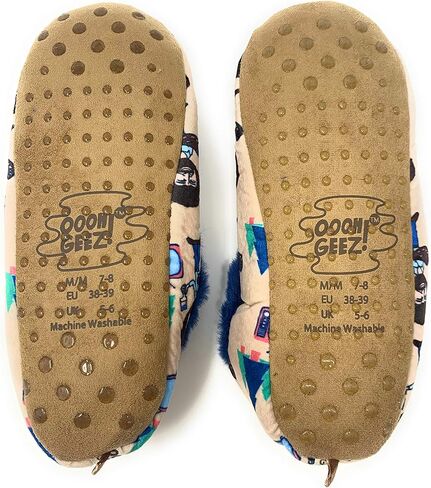 JYinstyle Women's Fuzzy Plush Non-Slip Slippers, Warm Comfy Cozy House Slippers, Fleece Lined Indoor Shoes in Saudi Arabia